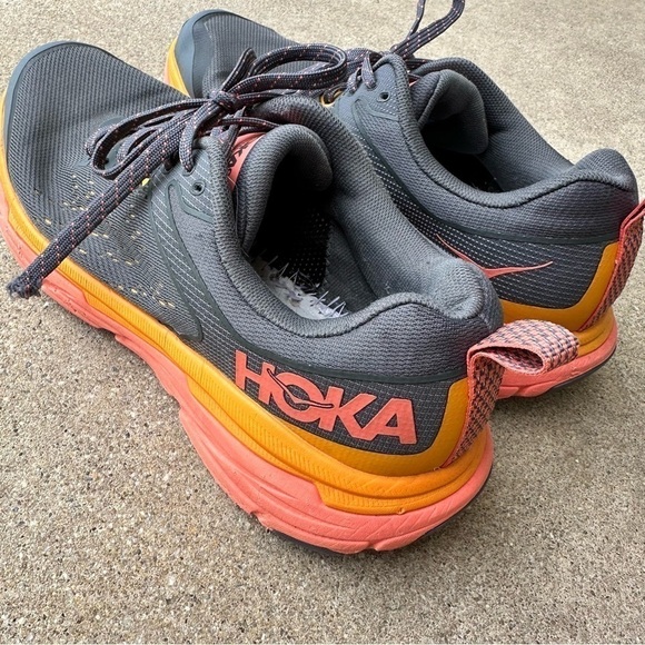 Hoka Challenger ATR 6 Sneaker Mens Size 9.5 Gray Orange - Picture 6 of 11